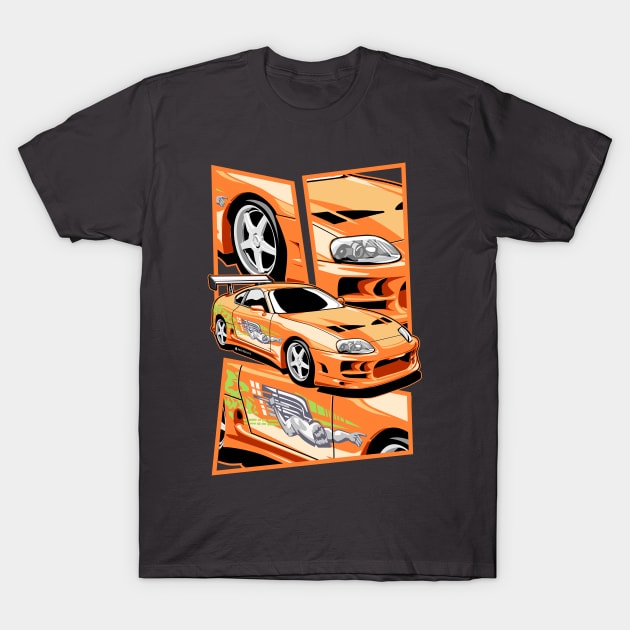 Brian s toyota supra from fast and furious Supra T Shirt TeePublic
